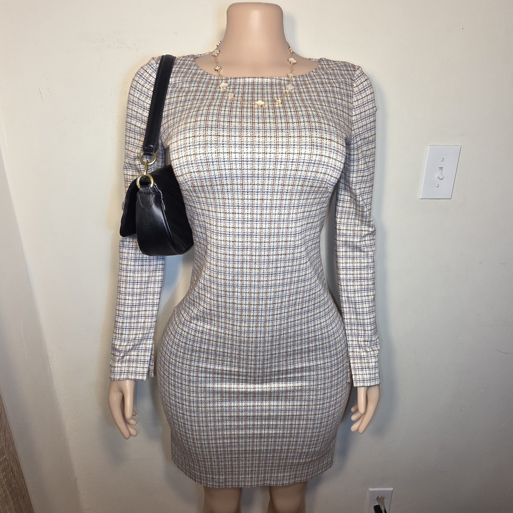 ☆Theory Plaid Dress in Gray and Cream☆